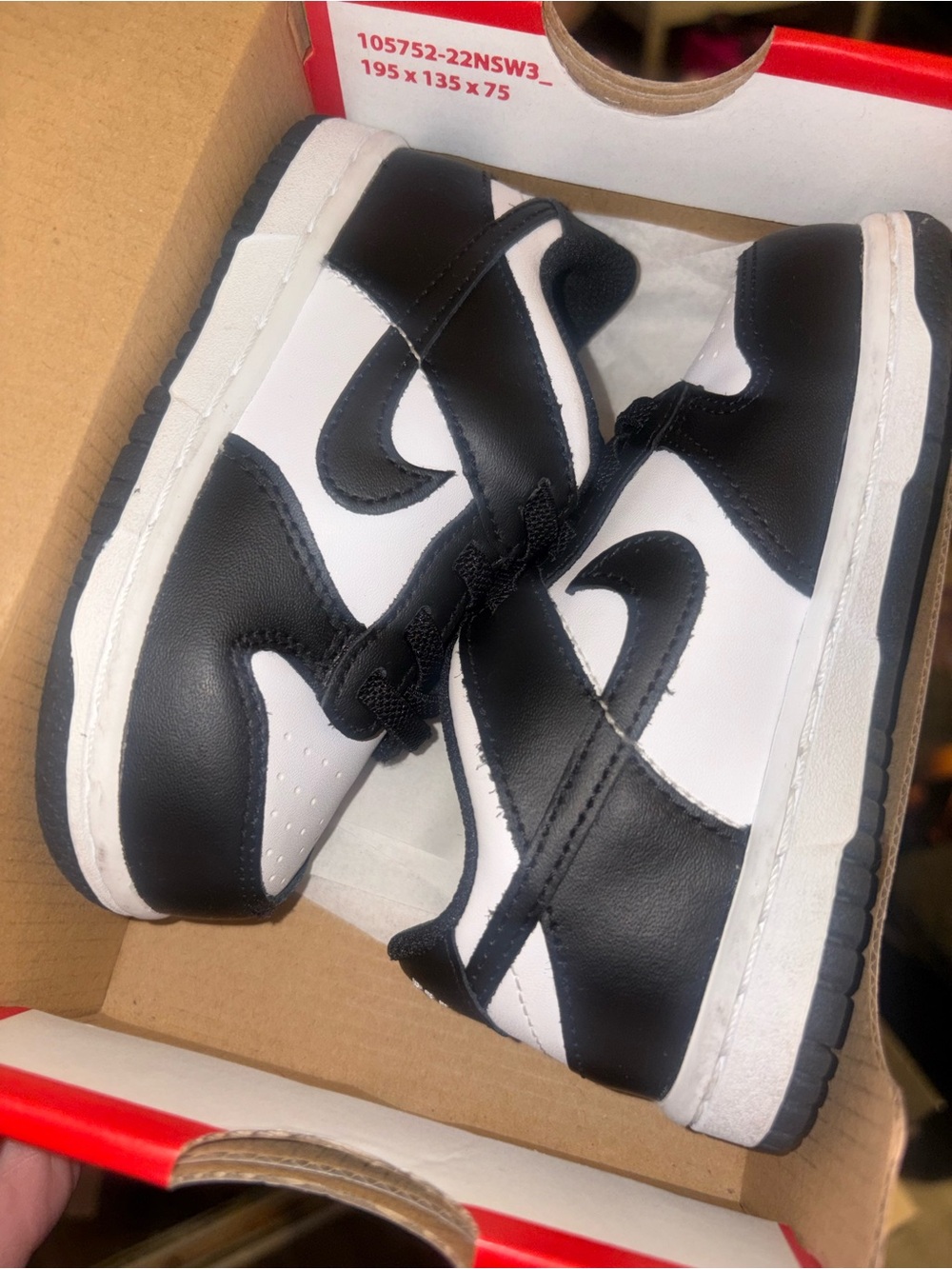 Nike Kids Black and White Low-Top Sneakers
